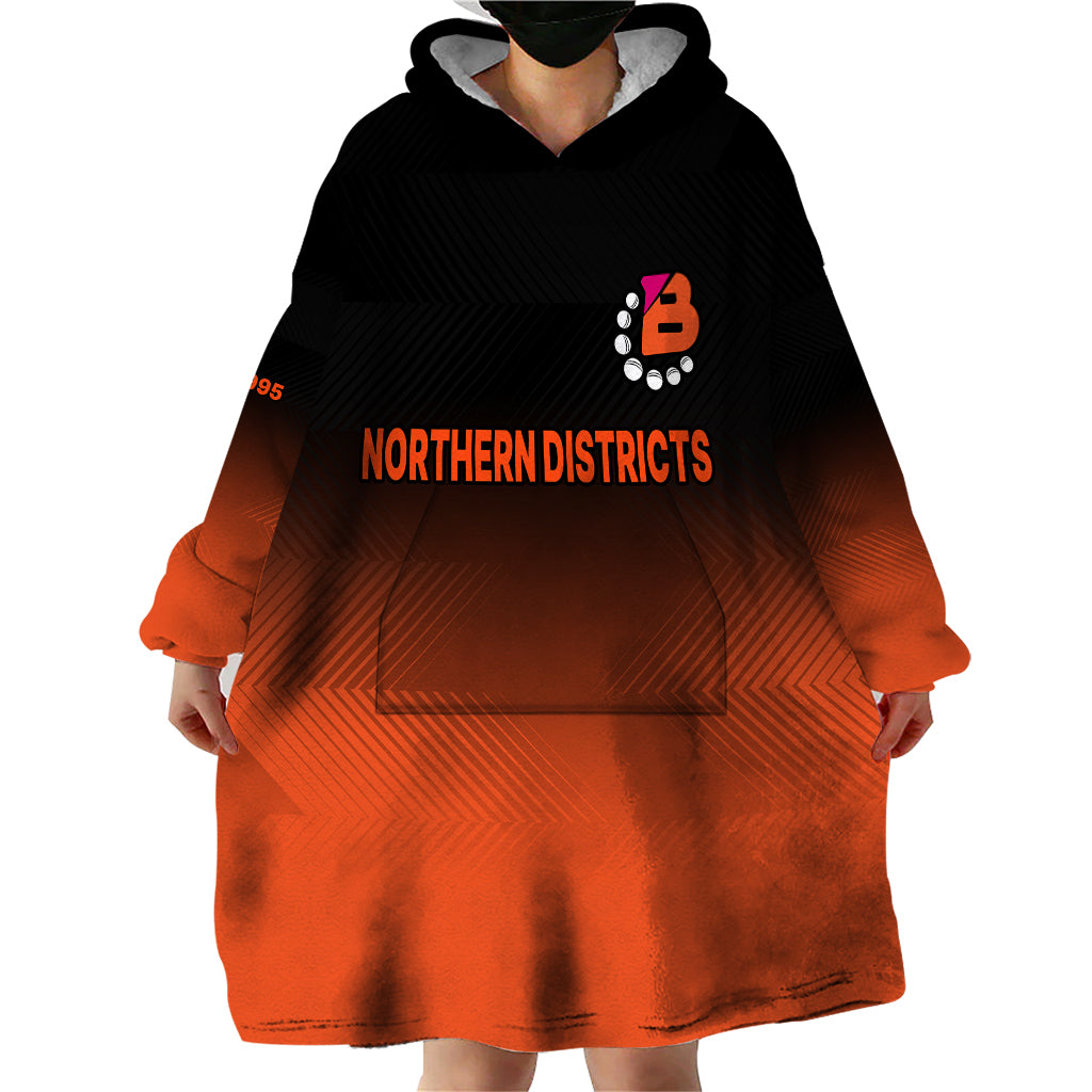 New Zealand Northern Districts Cricket Wearable Blanket Hoodie The Bave Simple Style - Vibe Hoodie Shop