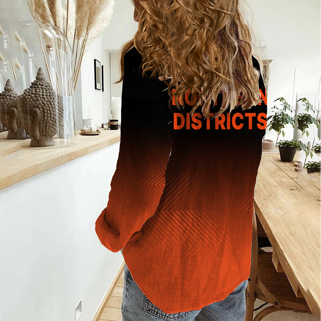 New Zealand Northern Districts Cricket Women Casual Shirt The Bave Simple Style - Vibe Hoodie Shop