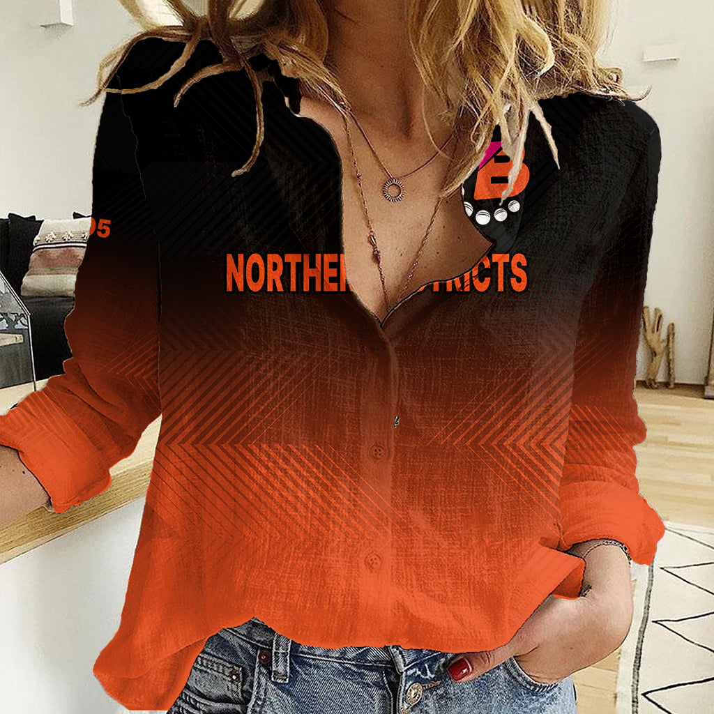(Custom Text And Number) New Zealand Northern Districts Cricket Women Casual Shirt The Bave Simple Style - Vibe Hoodie Shop