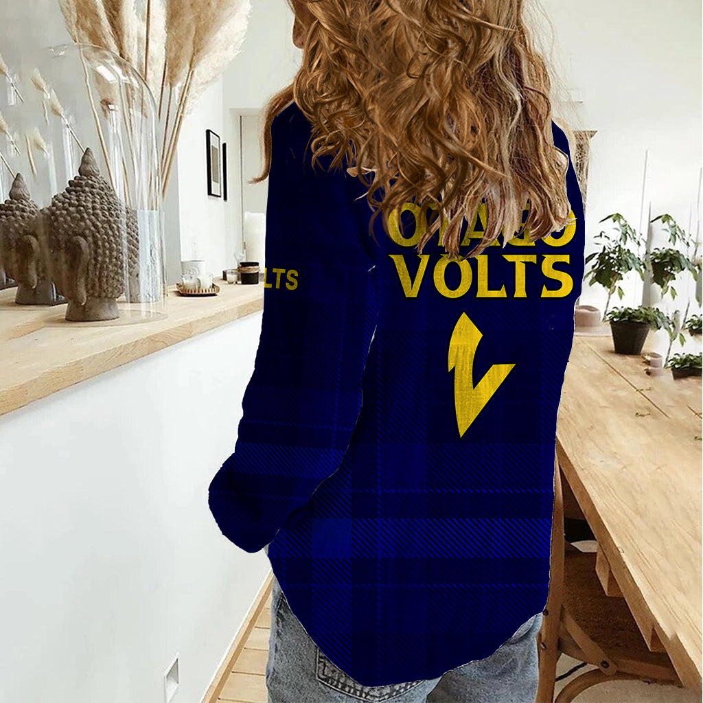 New Zealand Otago Cricket Women Casual Shirt The Volts Simple Style - Vibe Hoodie Shop