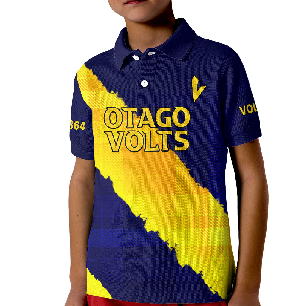 (Custom Text And Number) New Zealand Otago Cricket Kid Polo Shirt The Volts Simple Style - Vibe Hoodie Shop