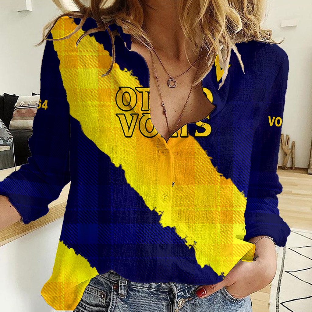 (Custom Text And Number) New Zealand Otago Cricket Women Casual Shirt The Volts Simple Style - Vibe Hoodie Shop