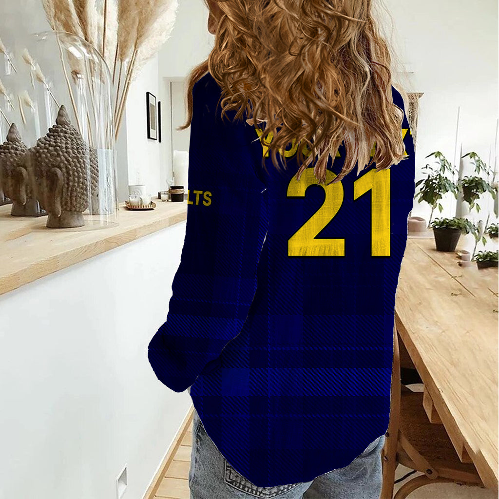 (Custom Text And Number) New Zealand Otago Cricket Women Casual Shirt The Volts Simple Style - Vibe Hoodie Shop