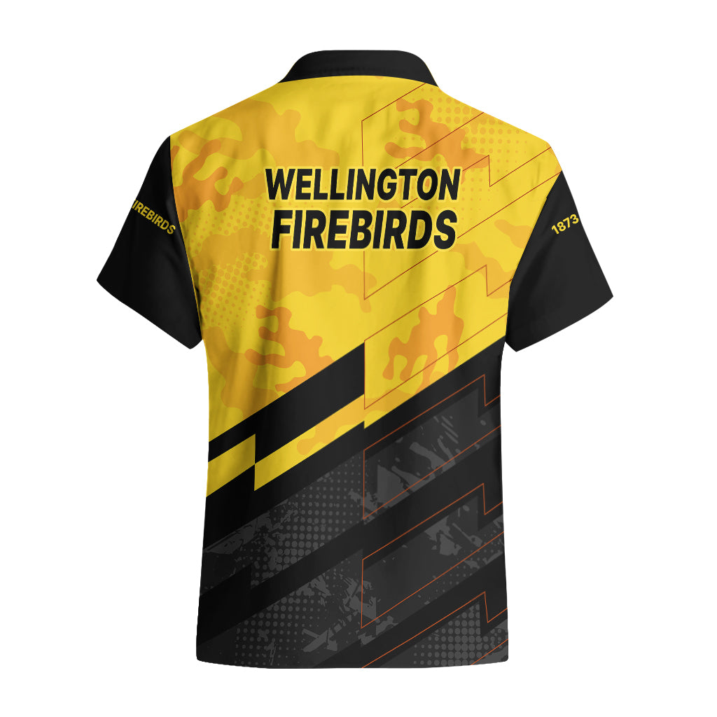 New Zealand Wellington Cricket Hawaiian Shirt Firebirds Sporty Style - Vibe Hoodie Shop