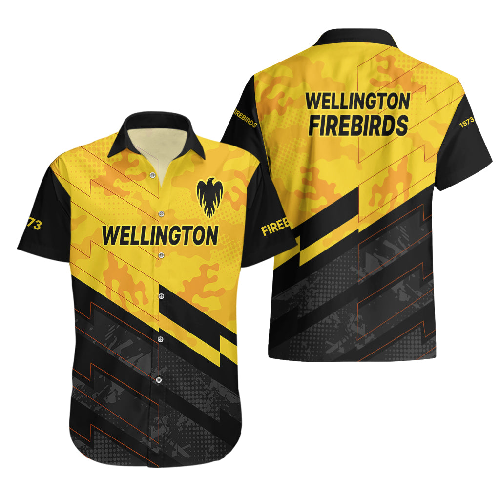 New Zealand Wellington Cricket Hawaiian Shirt Firebirds Sporty Style - Vibe Hoodie Shop