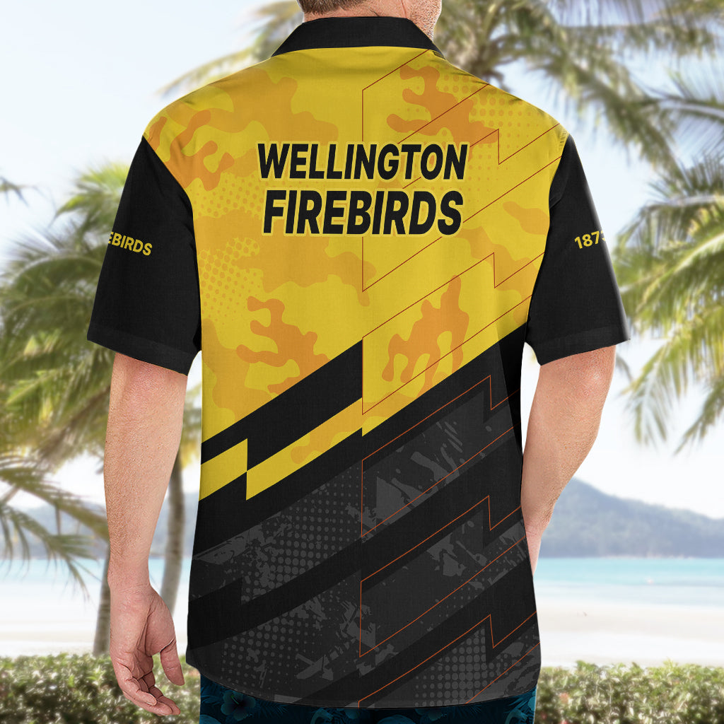 New Zealand Wellington Cricket Hawaiian Shirt Firebirds Sporty Style - Vibe Hoodie Shop
