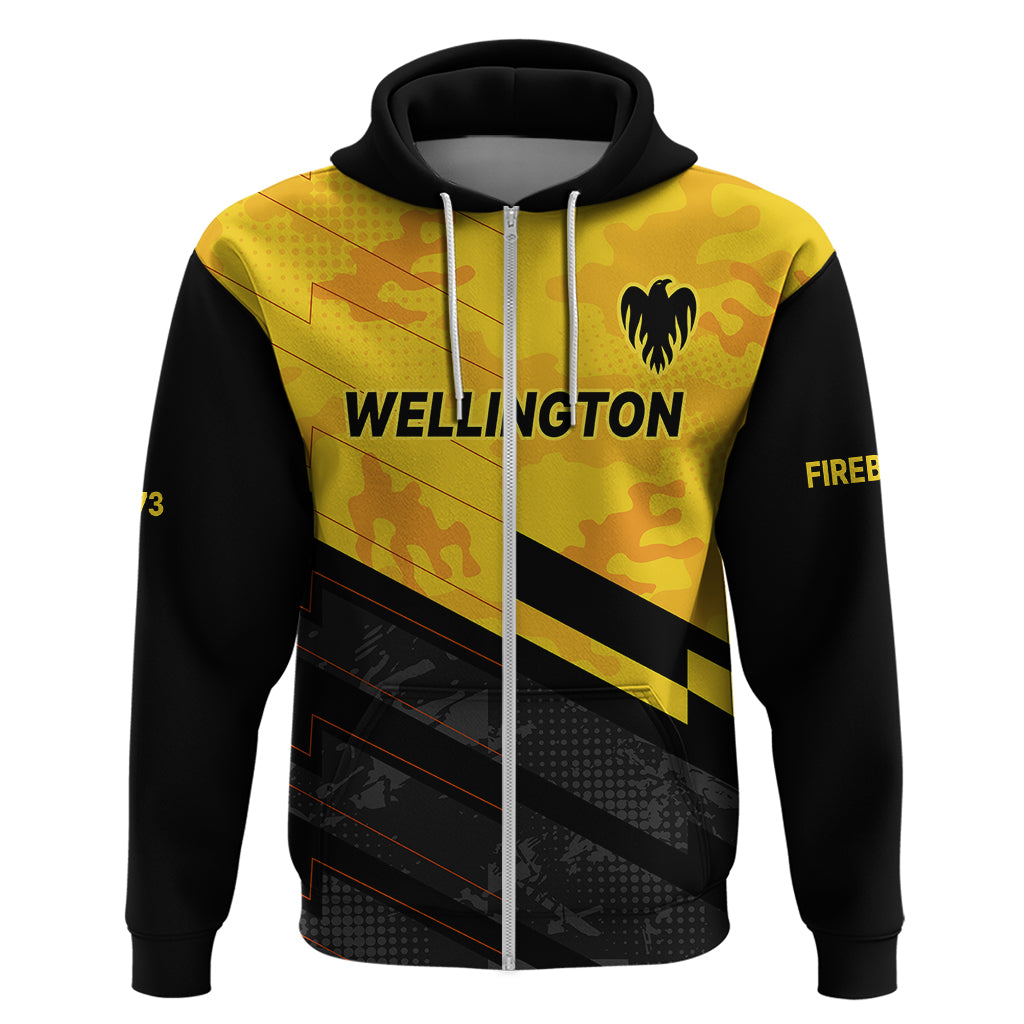 (Custom Text And Number) New Zealand Wellington Cricket Hoodie Firebirds Sporty Style LT9 - Vibe Hoodie Shop