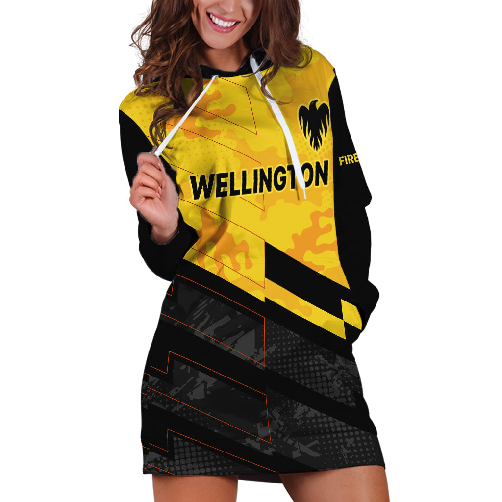 (Custom Text And Number) New Zealand Wellington Cricket Hoodie Dress Firebirds Sporty Style - Vibe Hoodie Shop