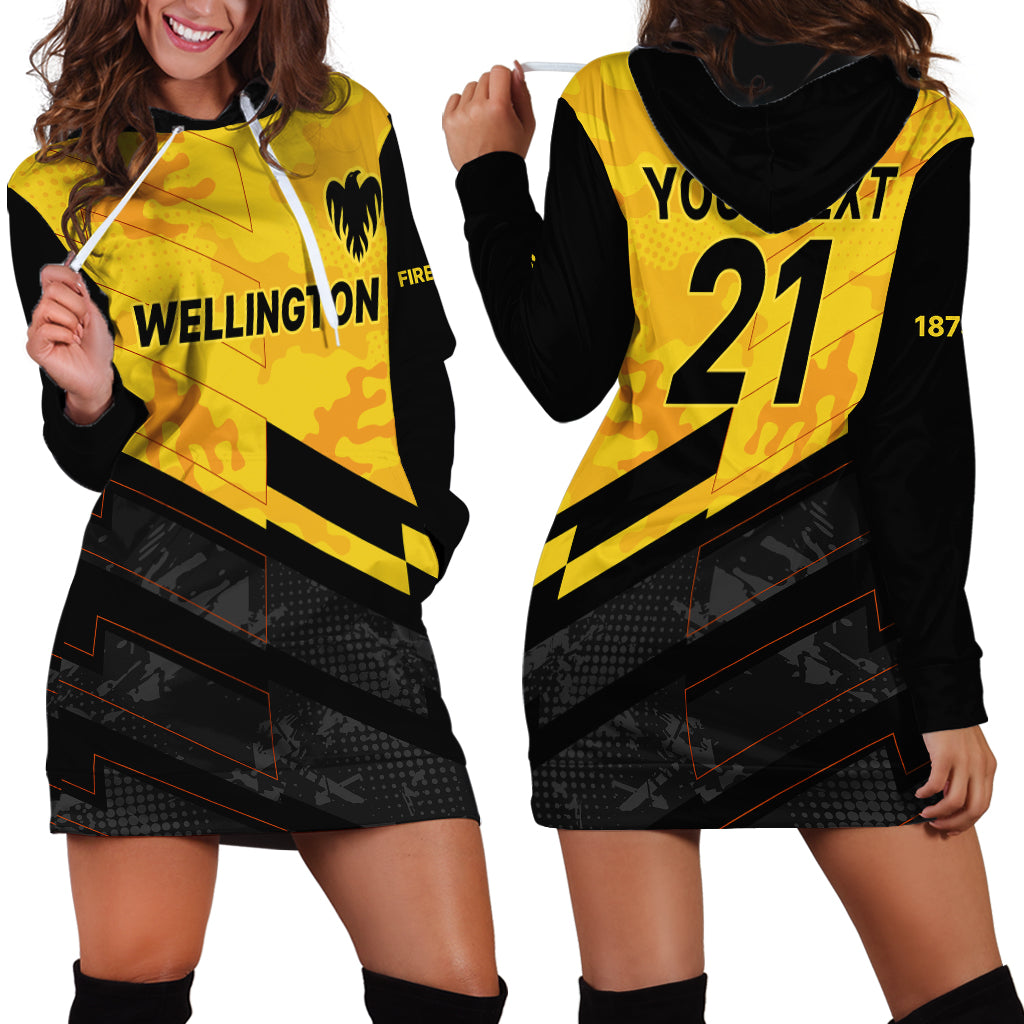 (Custom Text And Number) New Zealand Wellington Cricket Hoodie Dress Firebirds Sporty Style - Vibe Hoodie Shop