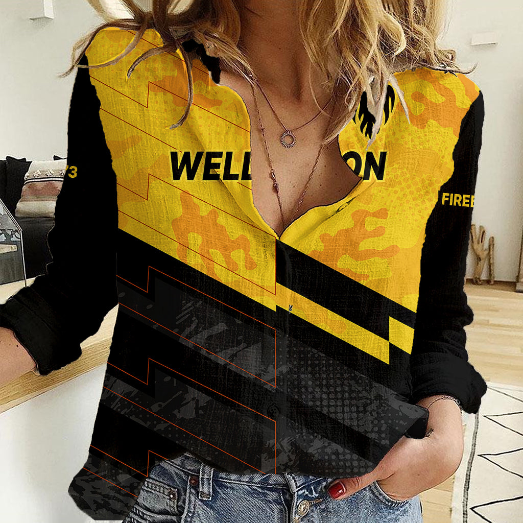 (Custom Text And Number) New Zealand Wellington Cricket Women Casual Shirt Firebirds Sporty Style - Vibe Hoodie Shop