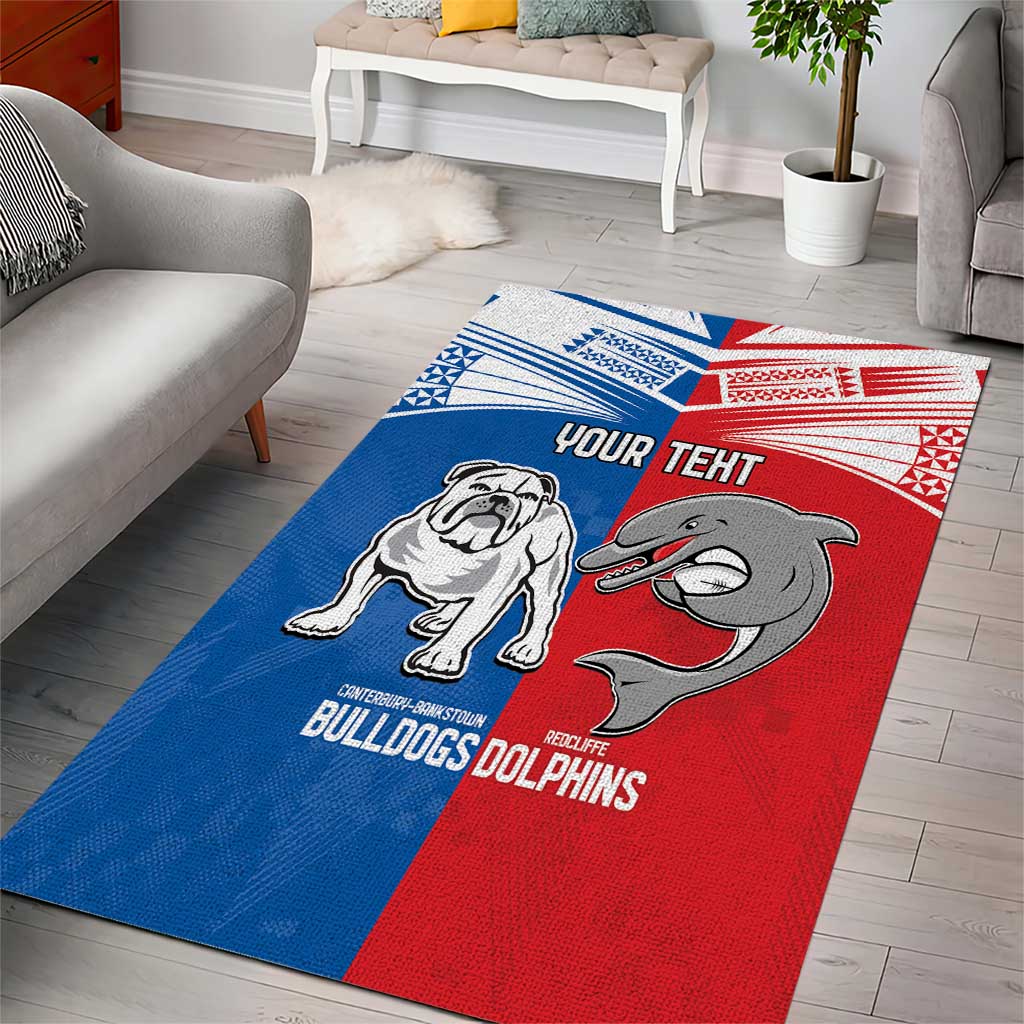 NRL Bulldogs and Dolphins Area Rug Sporty Style - Vibe Hoodie Shop