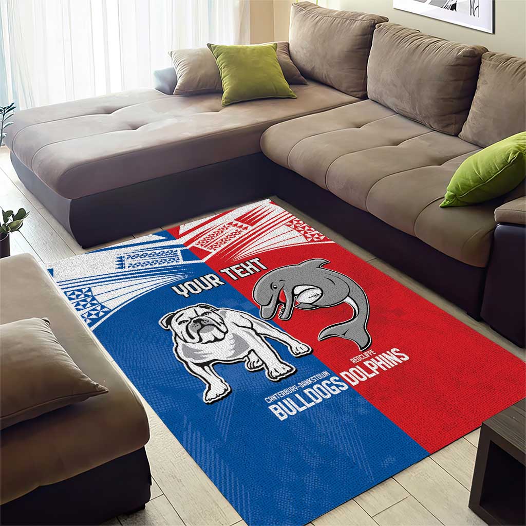 NRL Bulldogs and Dolphins Area Rug Sporty Style - Vibe Hoodie Shop