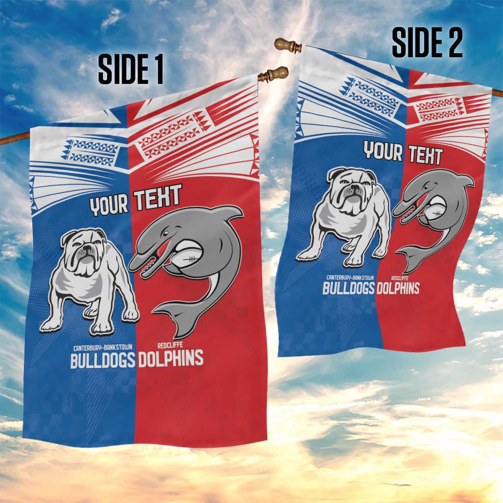 NRL Bulldogs and Dolphins Garden Flag Sporty Style - Vibe Hoodie Shop