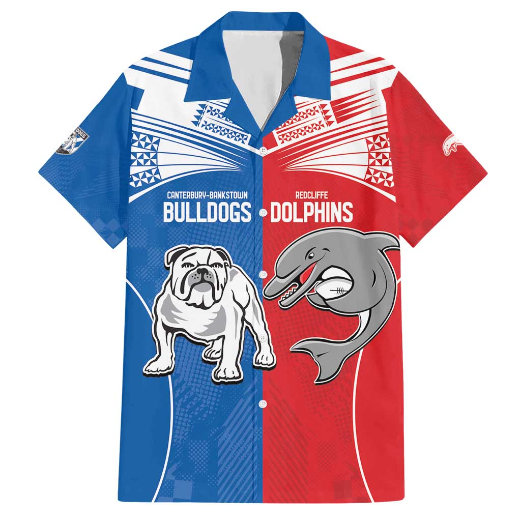 NRL Bulldogs and Dolphins Hawaiian Shirt Sporty Style - Vibe Hoodie Shop