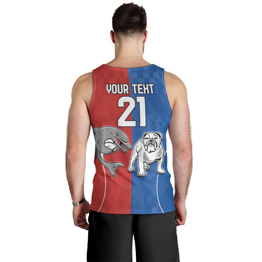 NRL Bulldogs and Dolphins Men Tank Top Sporty Style - Vibe Hoodie Shop