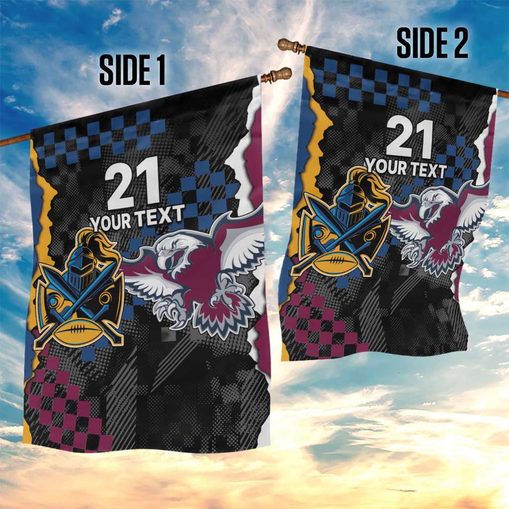 Titans and Manly Eagle Garden Flag Rugby Together Sporty Style - Vibe Hoodie Shop