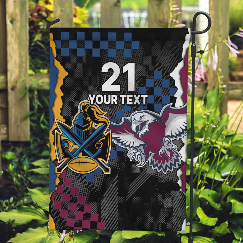 Titans and Manly Eagle Garden Flag Rugby Together Sporty Style - Vibe Hoodie Shop