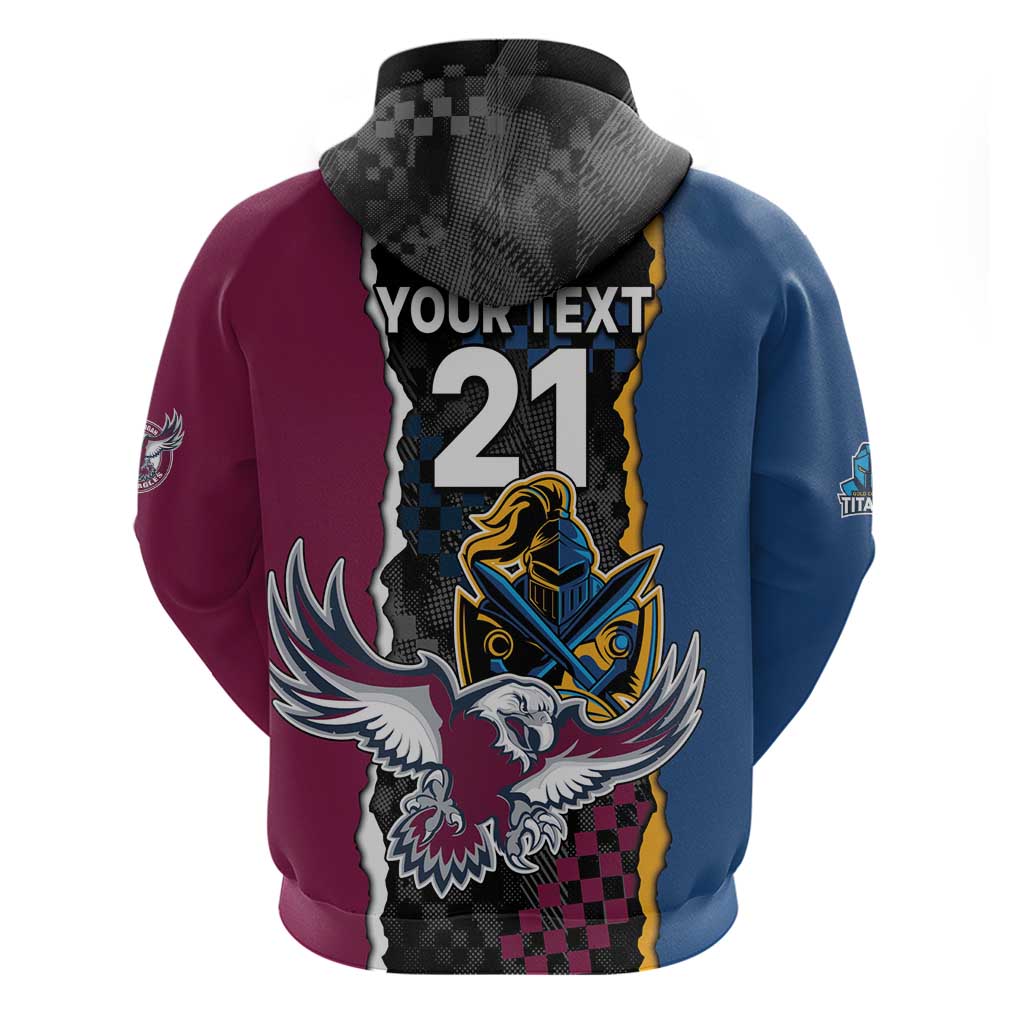 Titans and Manly Eagle Hoodie Rugby Together Sporty Style LT9 - Vibe Hoodie Shop