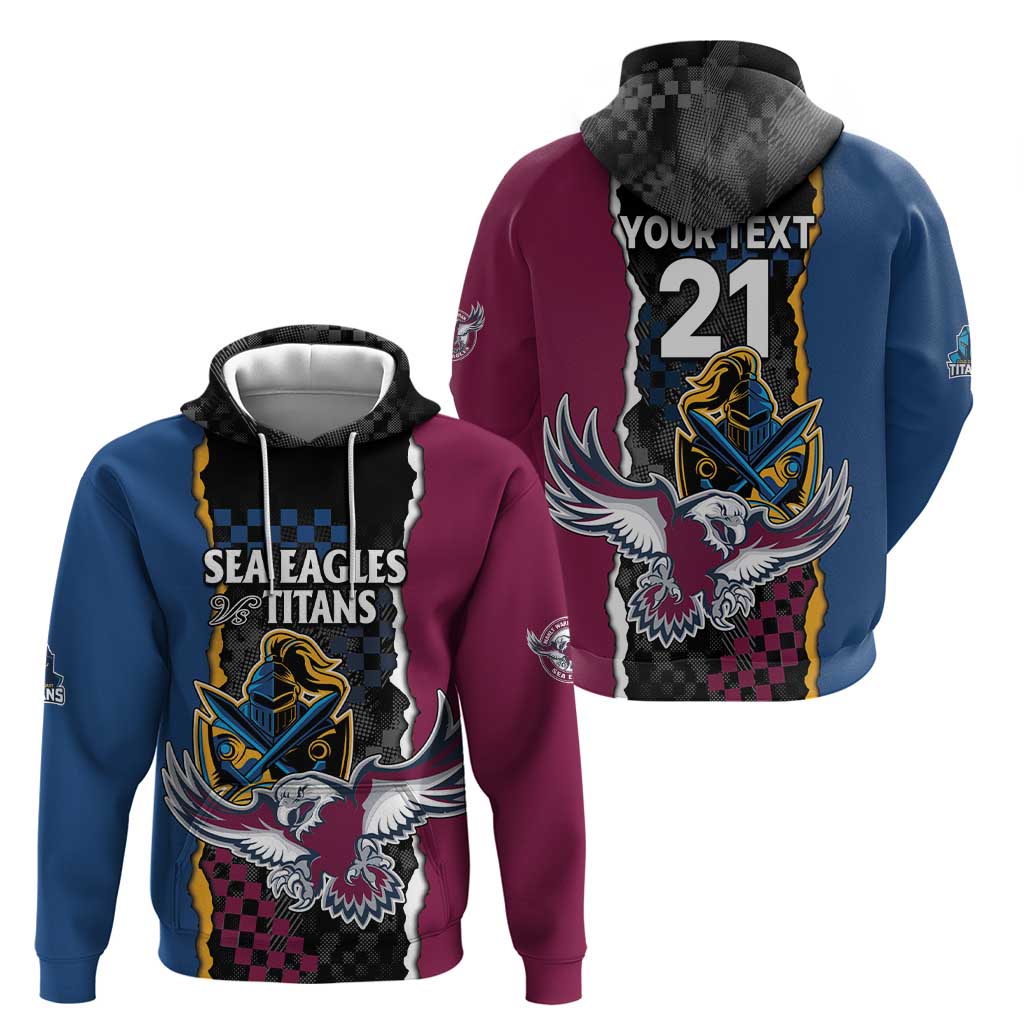 Titans and Manly Eagle Hoodie Rugby Together Sporty Style LT9 - Vibe Hoodie Shop