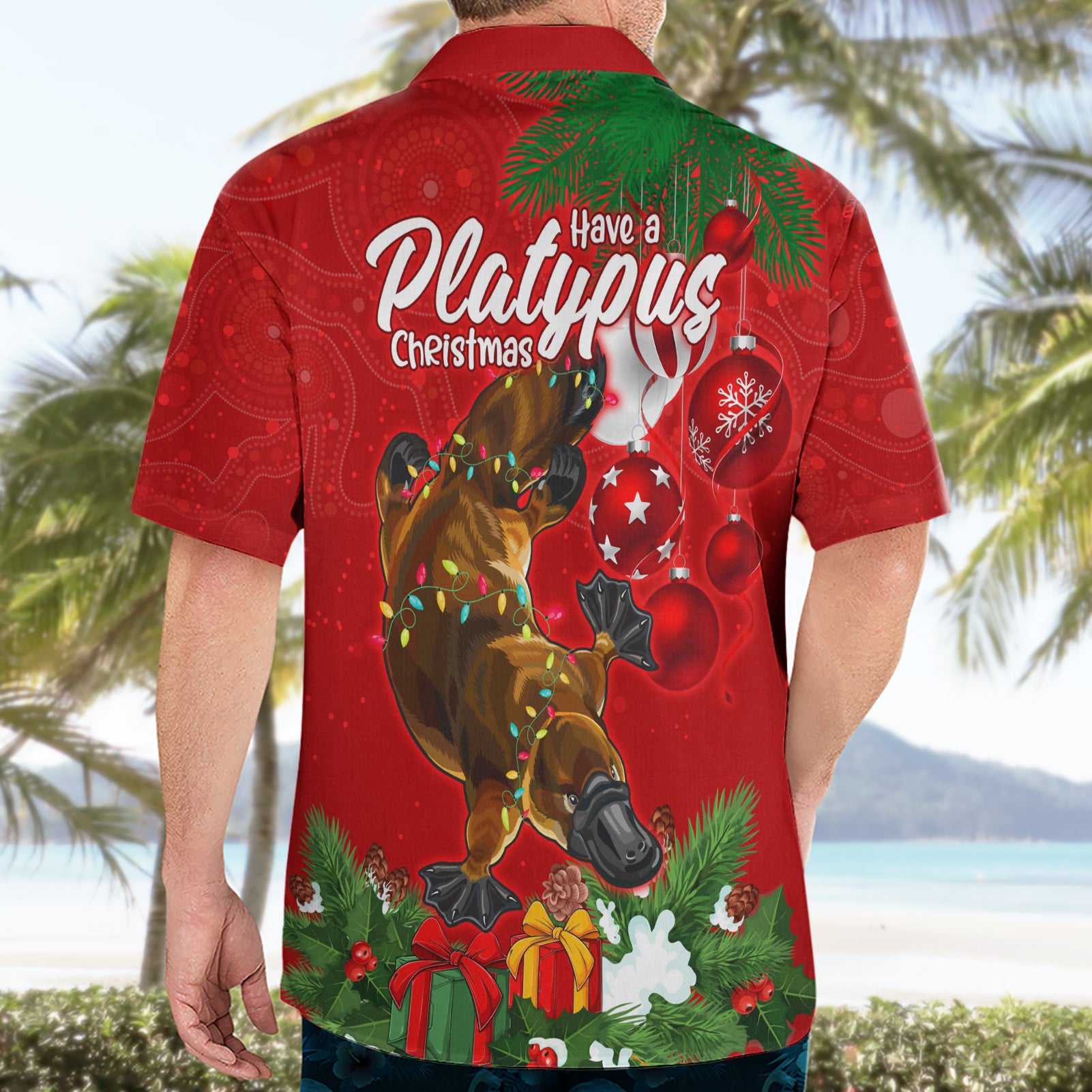 Platypus Lover Hawaiian Shirt Australia Merry Christmas Aboriginal - Vibe Hoodie Shop
