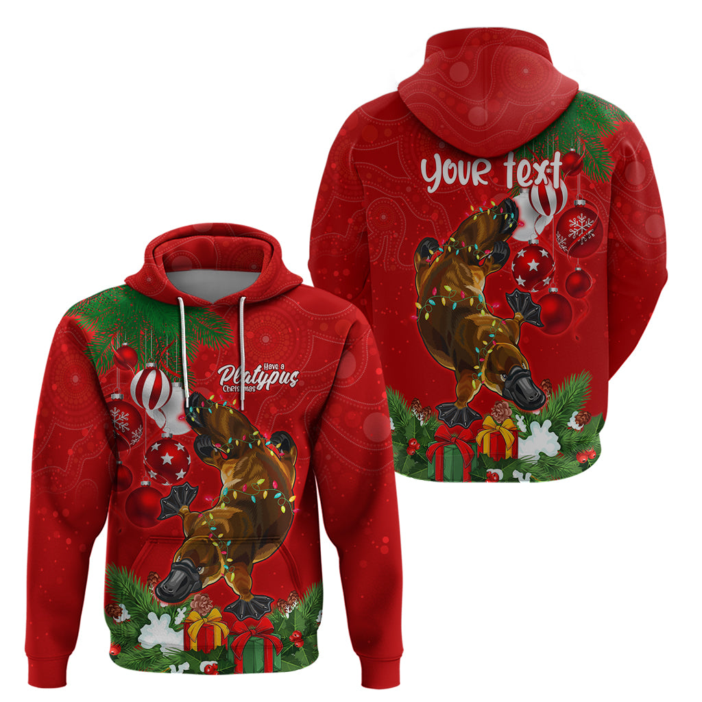 Personalised Platypus Lover Hoodie Australia Merry Christmas Aboriginal LT9 - Vibe Hoodie Shop