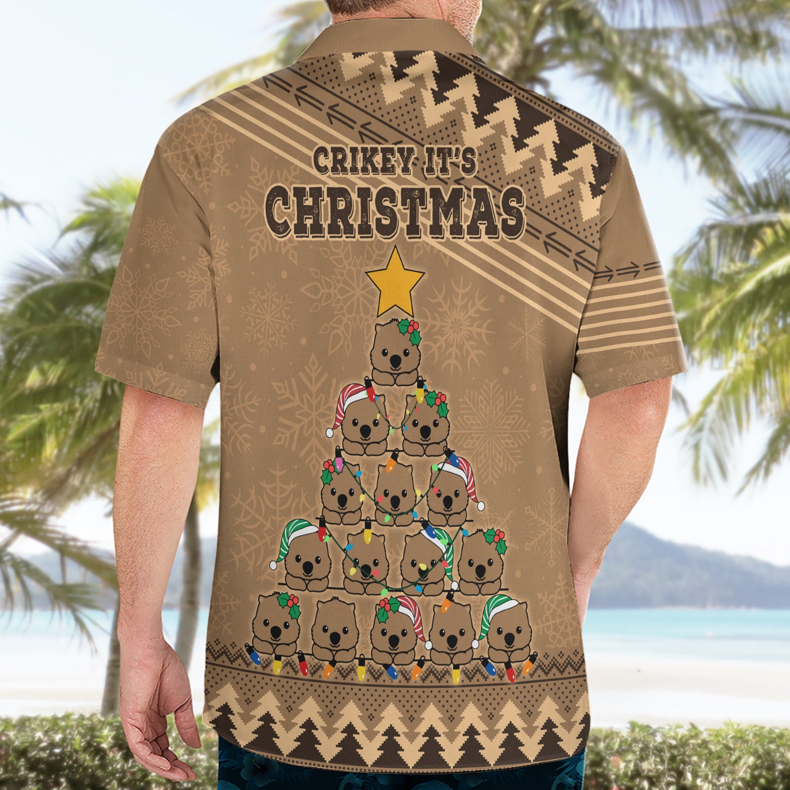 Wombat Christmas Tree Hawaiian Shirt Australia Merry Xmas Simple Style - Vibe Hoodie Shop