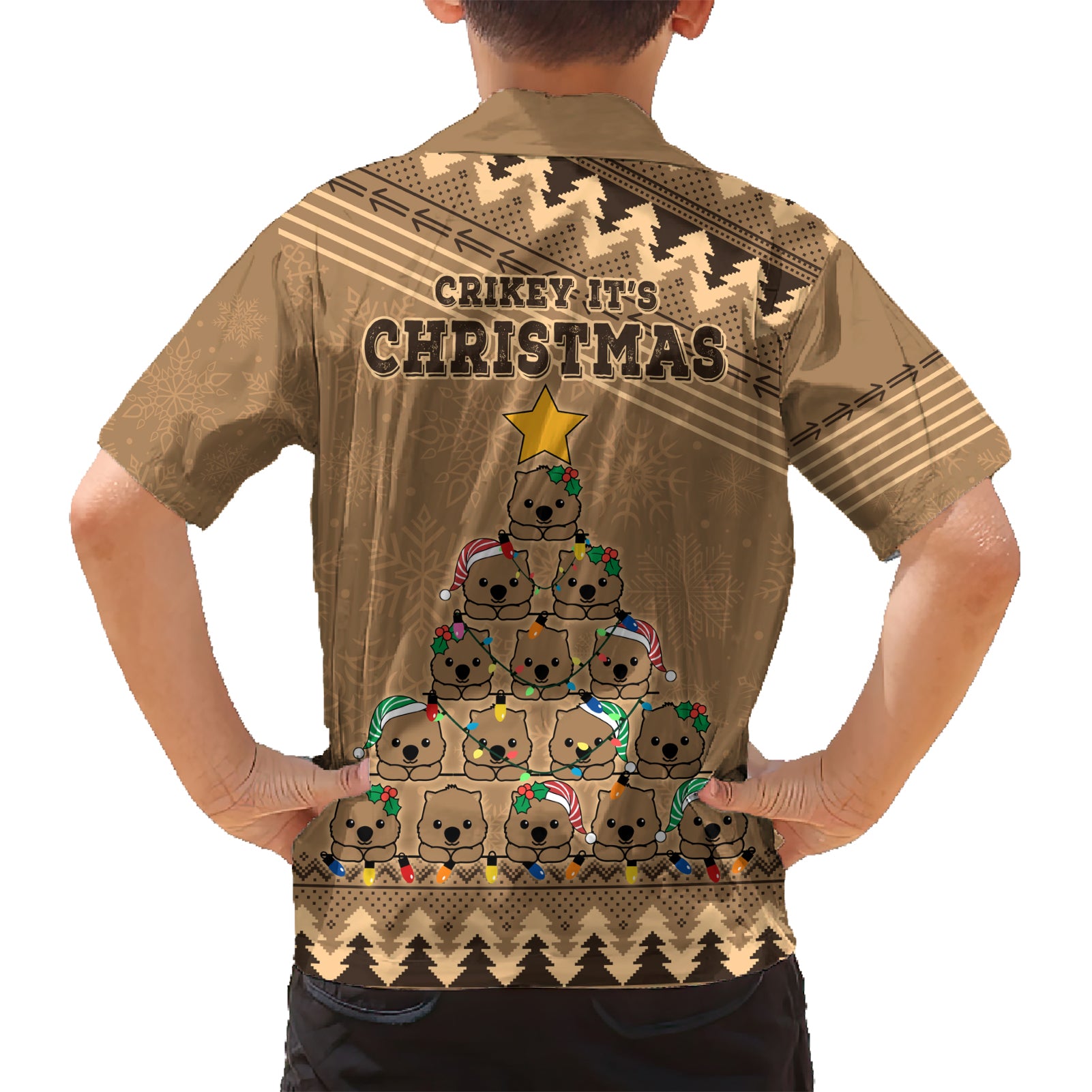 Wombat Christmas Tree Hawaiian Shirt Australia Merry Xmas Simple Style - Vibe Hoodie Shop