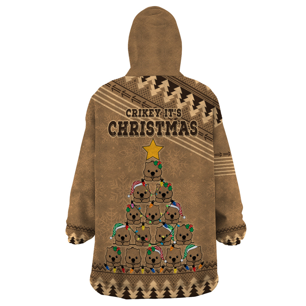 Wombat Christmas Tree Wearable Blanket Hoodie Australia Merry Xmas Simple Style - Vibe Hoodie Shop