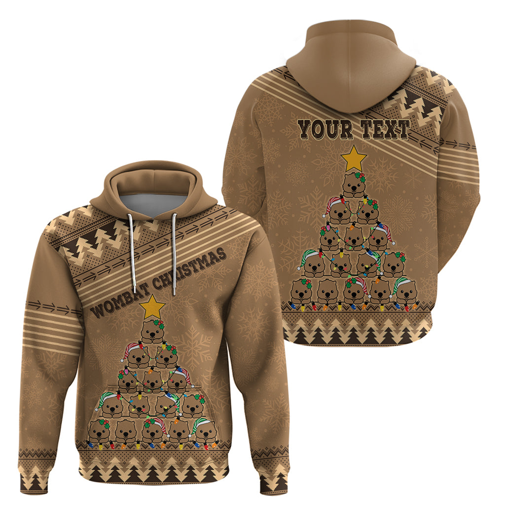 Personalised Wombat Christmas Tree Hoodie Australia Merry Xmas Simple Style LT9 - Vibe Hoodie Shop