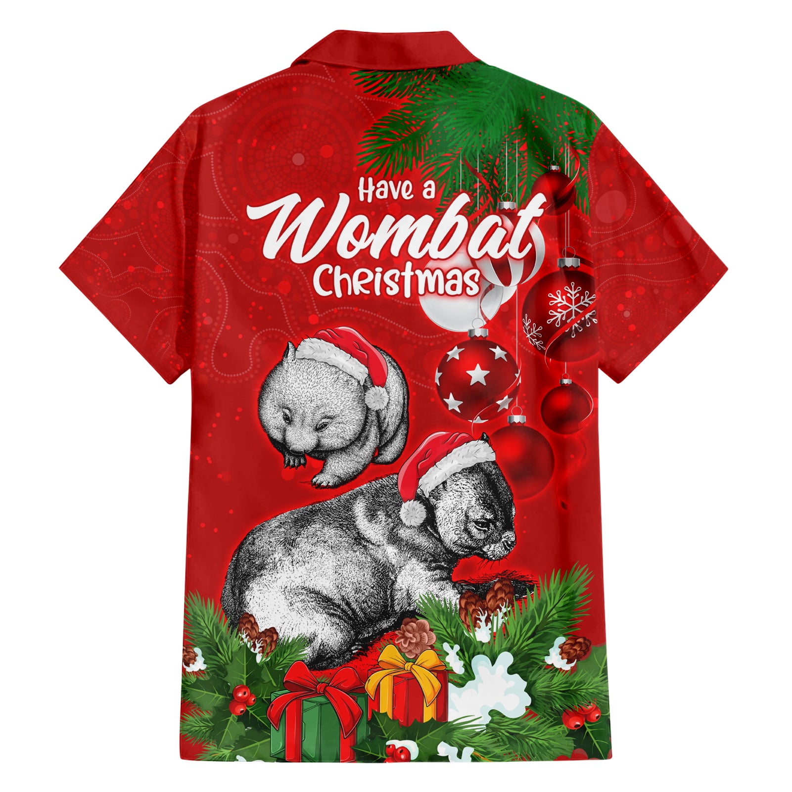 Wombat Lover Hawaiian Shirt Australia Merry Christmas Aboriginal - Vibe Hoodie Shop