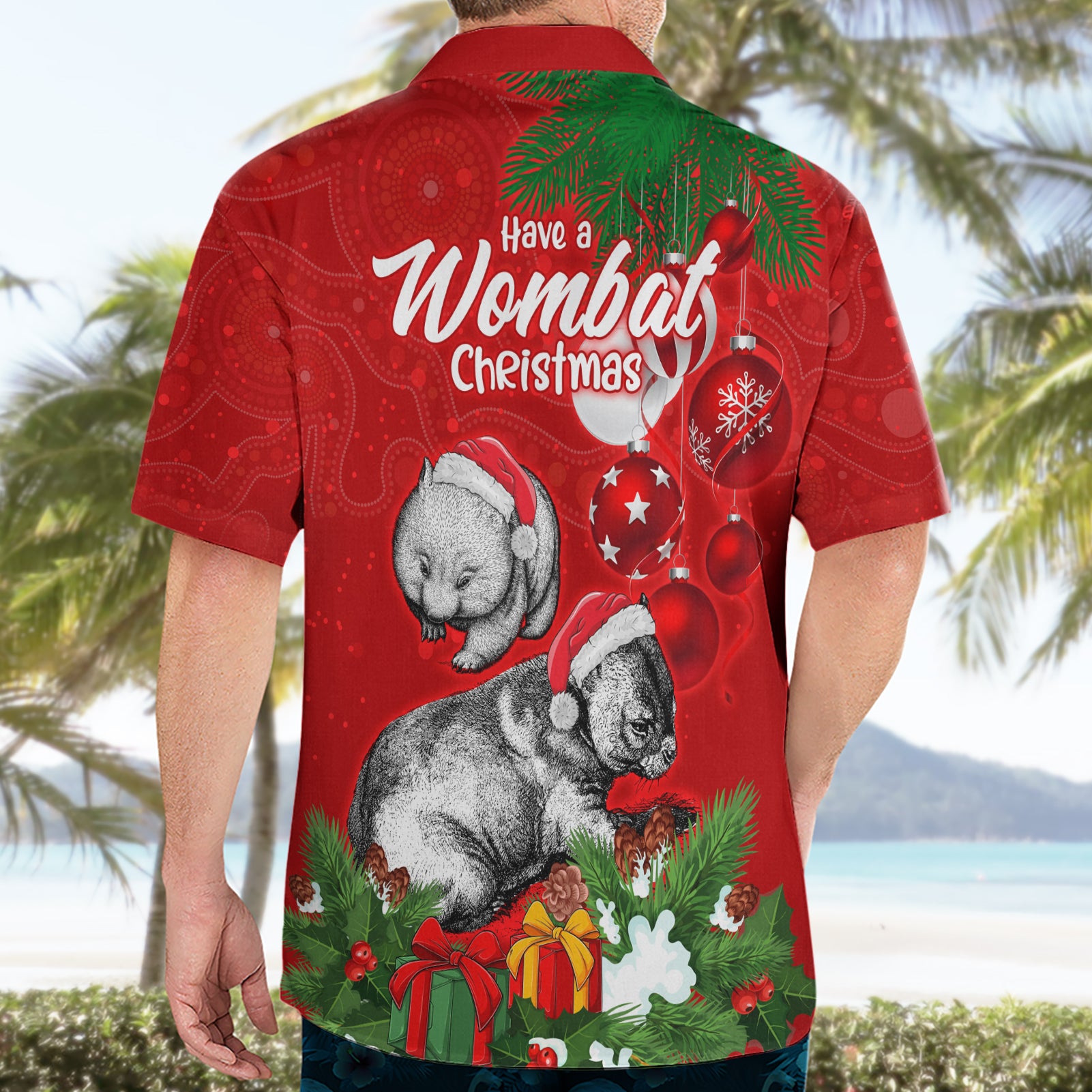 Wombat Lover Hawaiian Shirt Australia Merry Christmas Aboriginal - Vibe Hoodie Shop