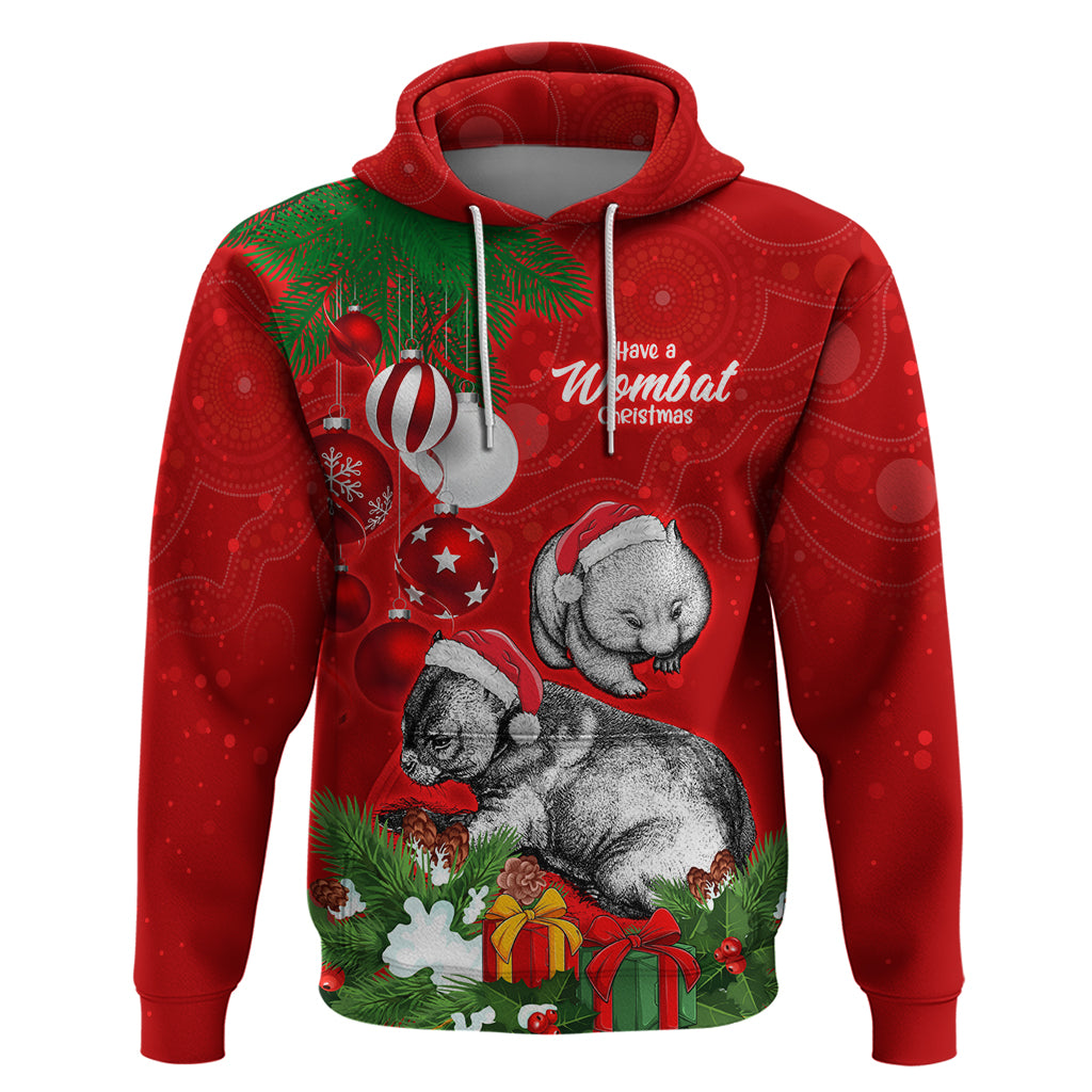 Wombat Lover Hoodie Australia Merry Christmas Aboriginal LT9 - Vibe Hoodie Shop