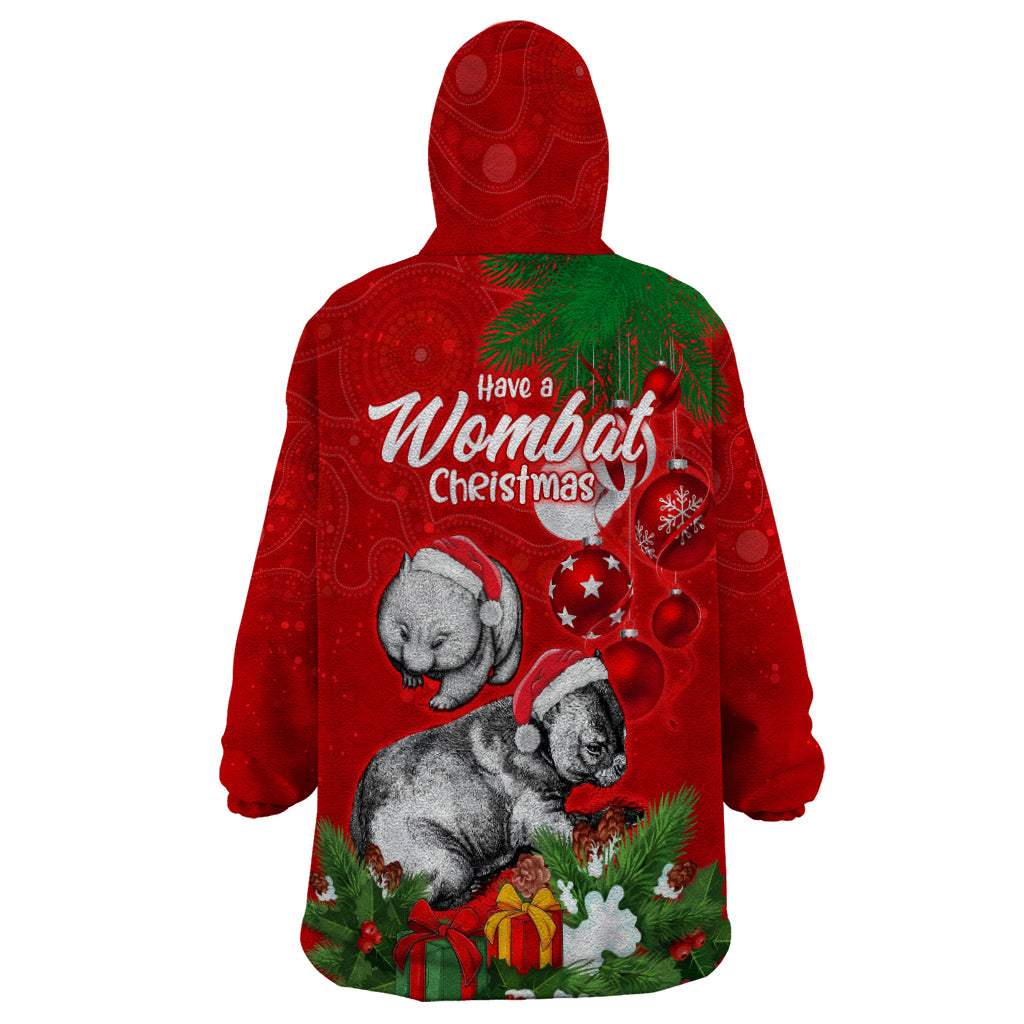 Wombat Lover Wearable Blanket Hoodie Australia Merry Christmas Aboriginal - Vibe Hoodie Shop