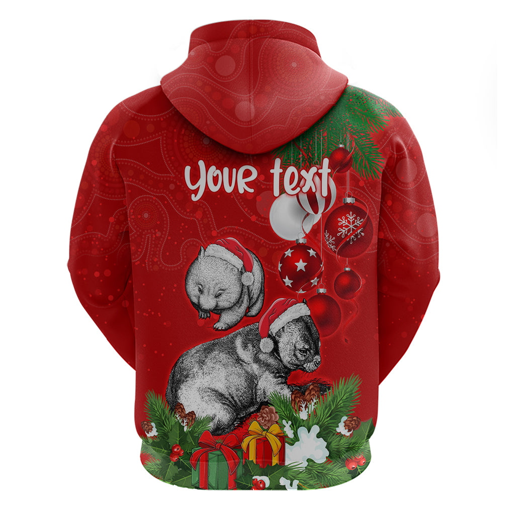 Personalised Wombat Lover Hoodie Australia Merry Christmas Aboriginal LT9 - Vibe Hoodie Shop