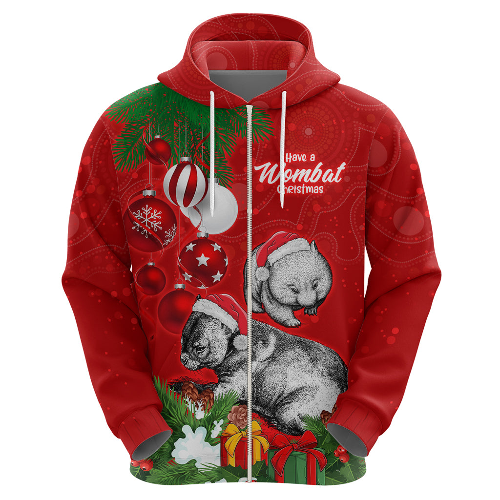 Personalised Wombat Lover Hoodie Australia Merry Christmas Aboriginal LT9 - Vibe Hoodie Shop