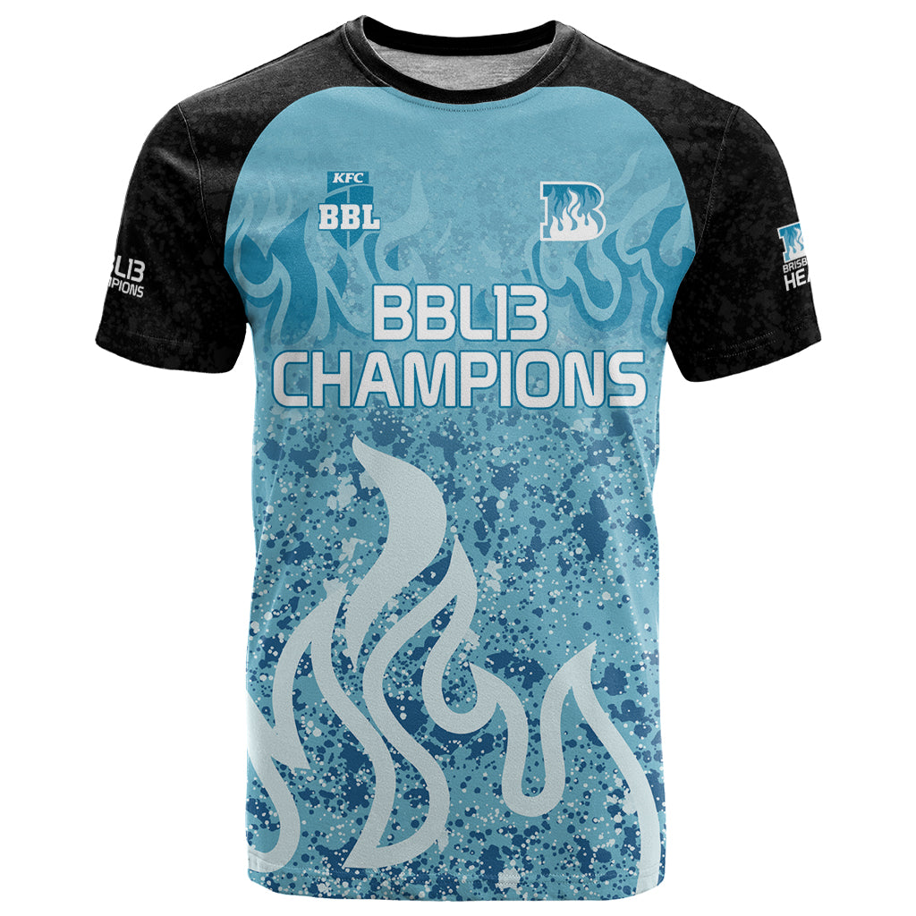 Custom Brisbane Heat Champions BBL13 T Shirt LT9 - Vibe Hoodie Shop