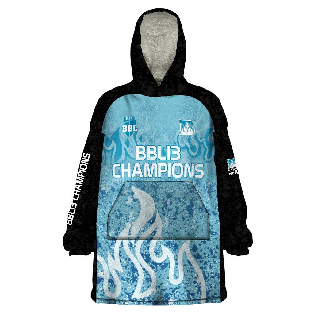 Custom Brisbane Heat Champions BBL13 Wearable Blanket Hoodie - Vibe Hoodie Shop