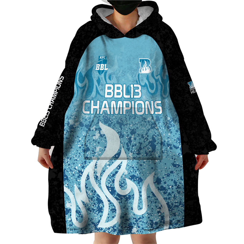 Custom Brisbane Heat Champions BBL13 Wearable Blanket Hoodie - Vibe Hoodie Shop