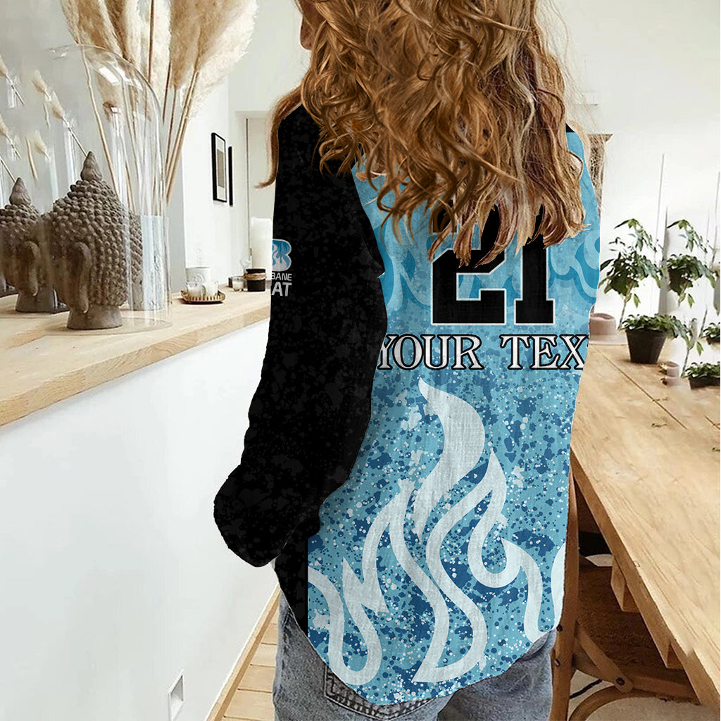 Custom Brisbane Heat Champions BBL13 Women Casual Shirt - Vibe Hoodie Shop