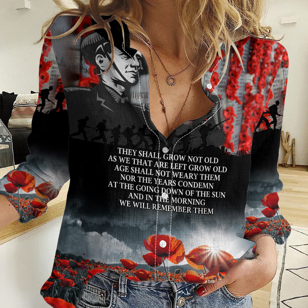 ANZAC DAY Heroes Of The Gallipoli Women Casual Shirt - Vibe Hoodie Shop