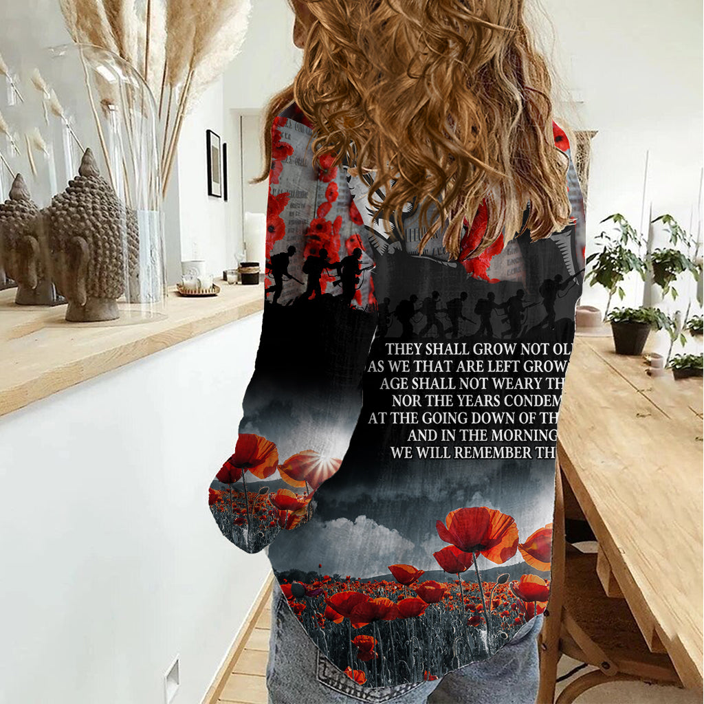 ANZAC DAY Heroes Of The Gallipoli Women Casual Shirt - Vibe Hoodie Shop