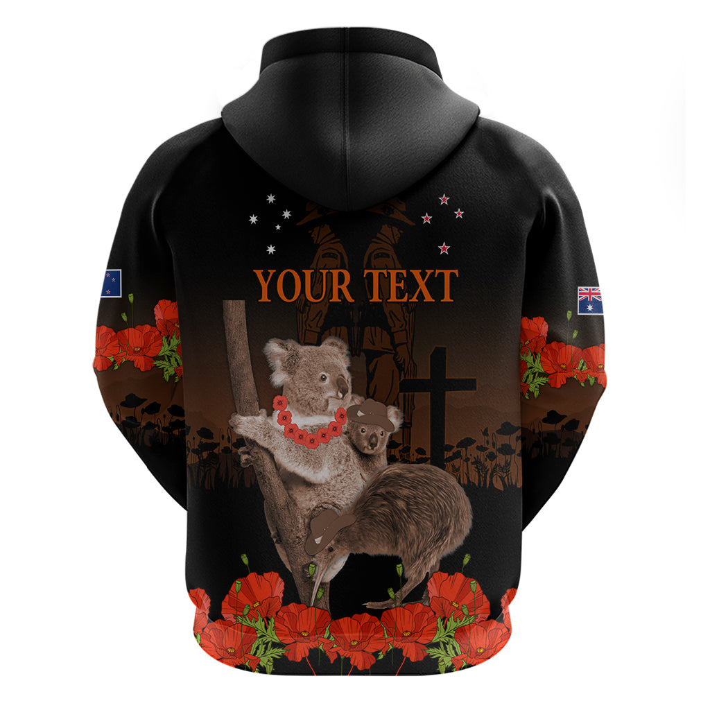 Koala and Kiwi Bird ANZAC Day Custom Hoodie Soldier Style LT9 - Vibe Hoodie Shop