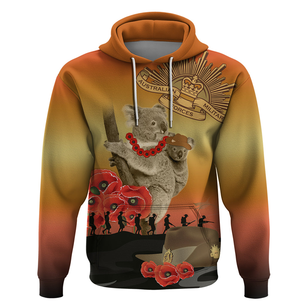 Australia Koala Soldier Style Hoodie Last Post Lest We Forget LT9 - Vibe Hoodie Shop