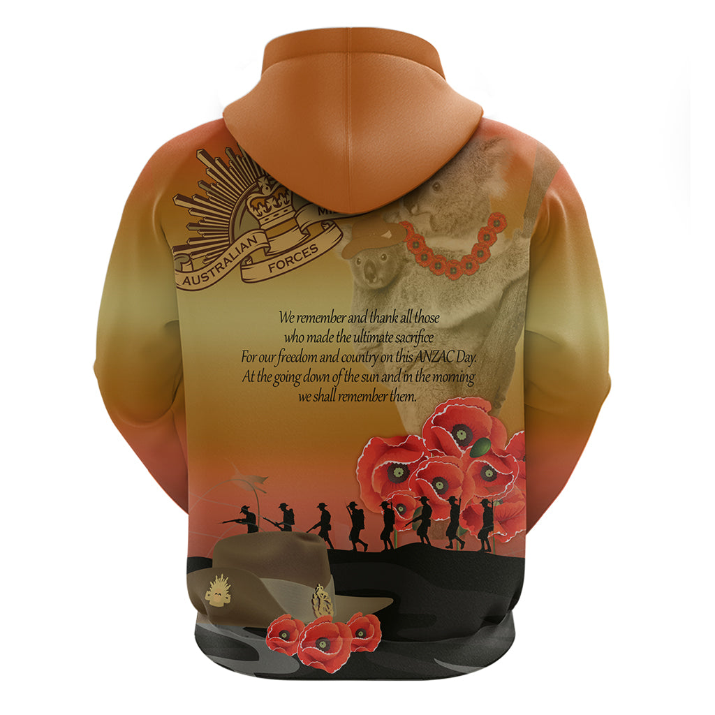 Australia Koala Soldier Style Hoodie Last Post Lest We Forget LT9 - Vibe Hoodie Shop