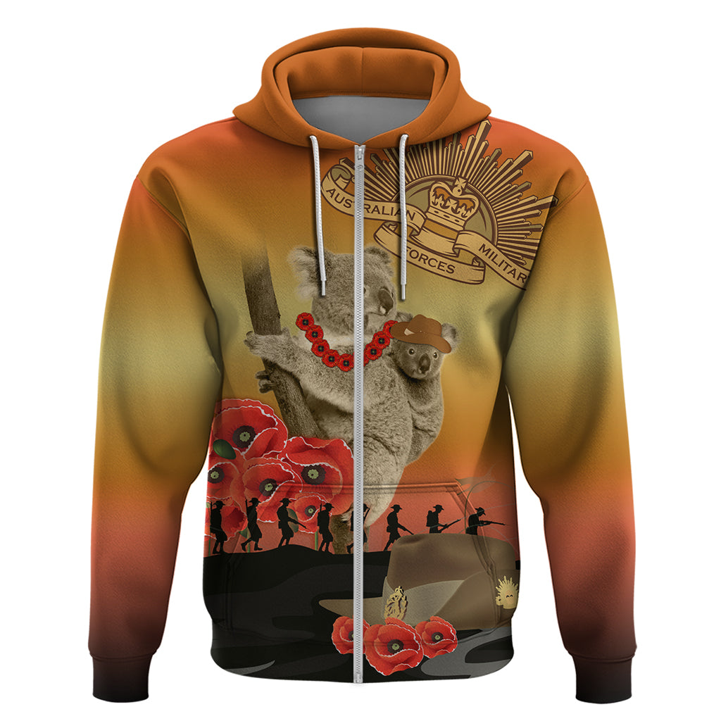 Australia Koala Soldier Style Hoodie Last Post Lest We Forget LT9 - Vibe Hoodie Shop