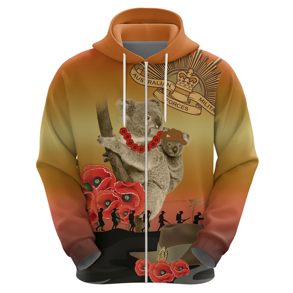 Australia Koala Soldier Style Hoodie Last Post Lest We Forget LT9 - Vibe Hoodie Shop