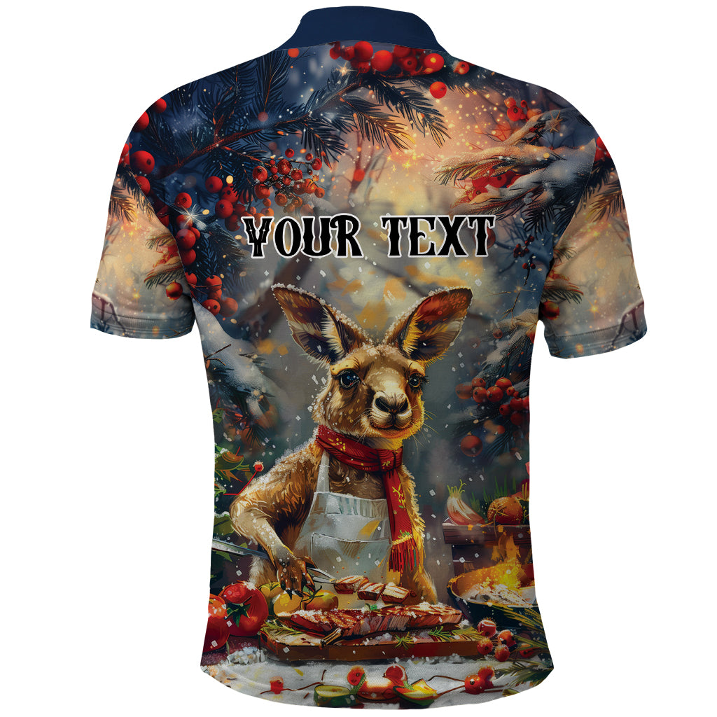 Personalised Kangaroo Chef Christmas in July Polo Shirt LT9 - Vibe Hoodie Shop
