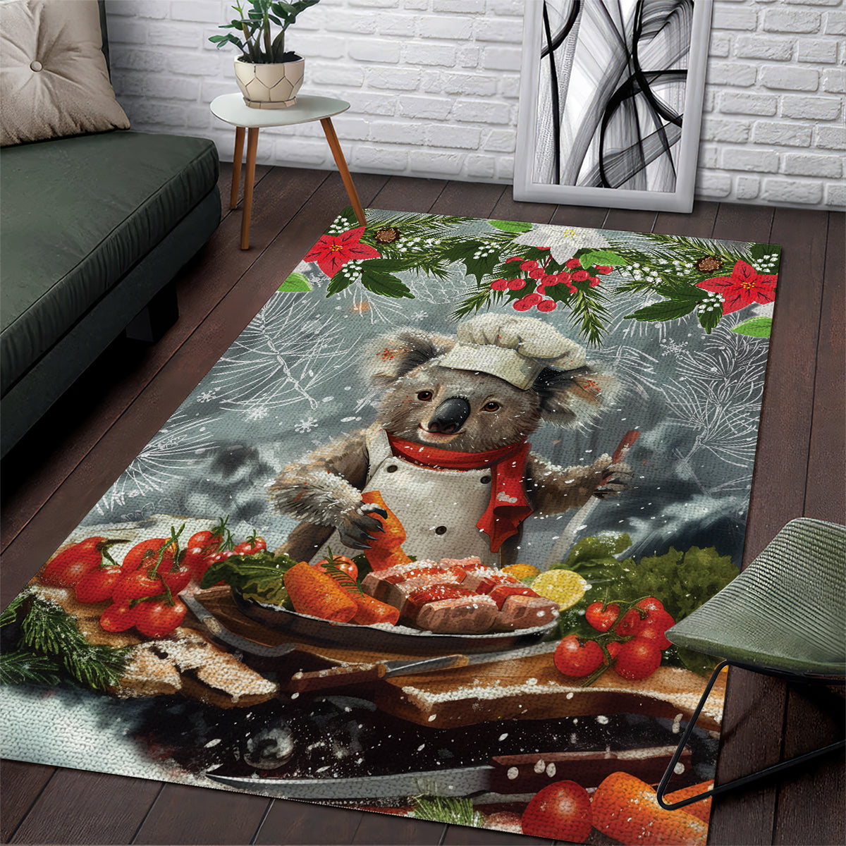 Koala Chef Christmas in July Area Rug - Vibe Hoodie Shop