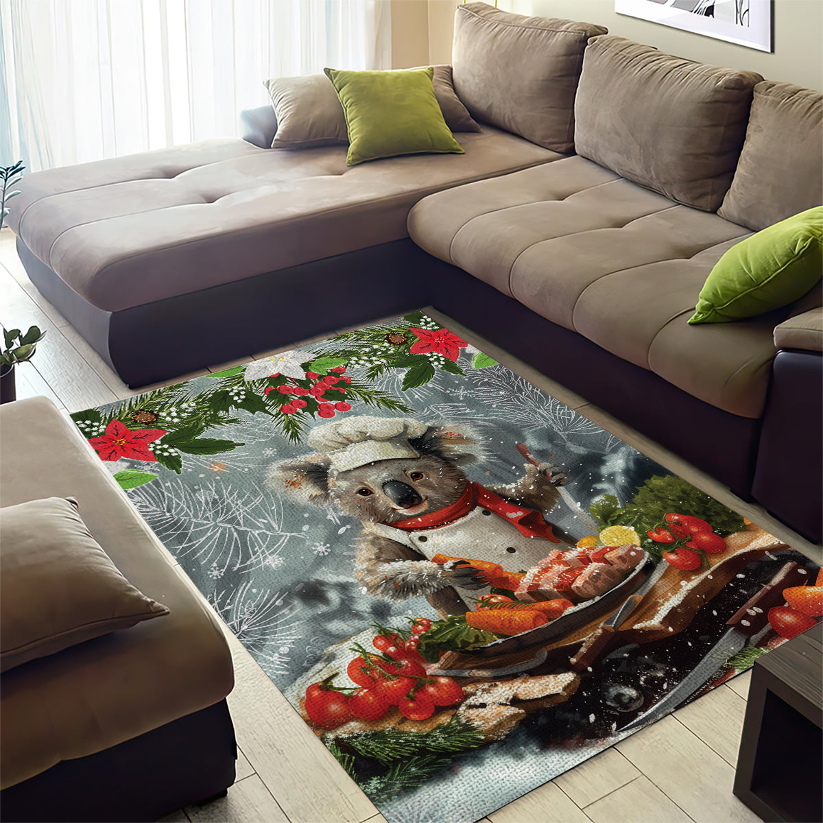 Koala Chef Christmas in July Area Rug - Vibe Hoodie Shop