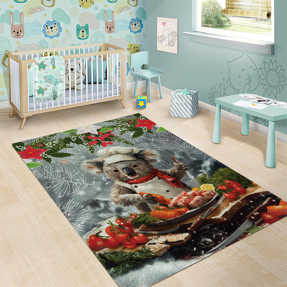 Koala Chef Christmas in July Area Rug - Vibe Hoodie Shop